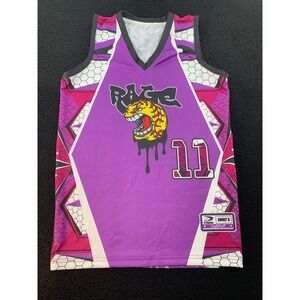 Dynamic Softball Jersey Adult S Purple Pink Black Number 11 Fortner Rage Graphic